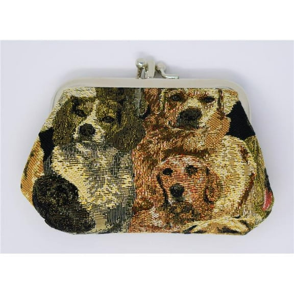 Sinobrite 03-Dog Tapestry Double Compartment Coin Purse - Dog