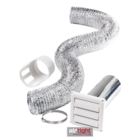 Deflecto Complete 8 Dryer Venting Kit, Water-Resistant
