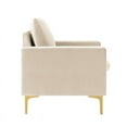 thumbnail image 4 of FOA Micheline 32 inch Wide Modern Velvet Accent Chair in Beige, 4 of 8