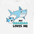thumbnail image 4 of Inktastic My Grandad Loves Me with Cute Sharks Boys or Girls Baby Bodysuit, 4 of 5
