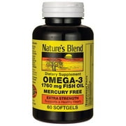 Nature's Blend Omega-3 Fish Oil Extra Strength 1,760 mg 60 Sgels