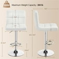 thumbnail image 4 of Topeakmart Bar Stool with Adjustable Height, White, Set of 2, 4 of 7