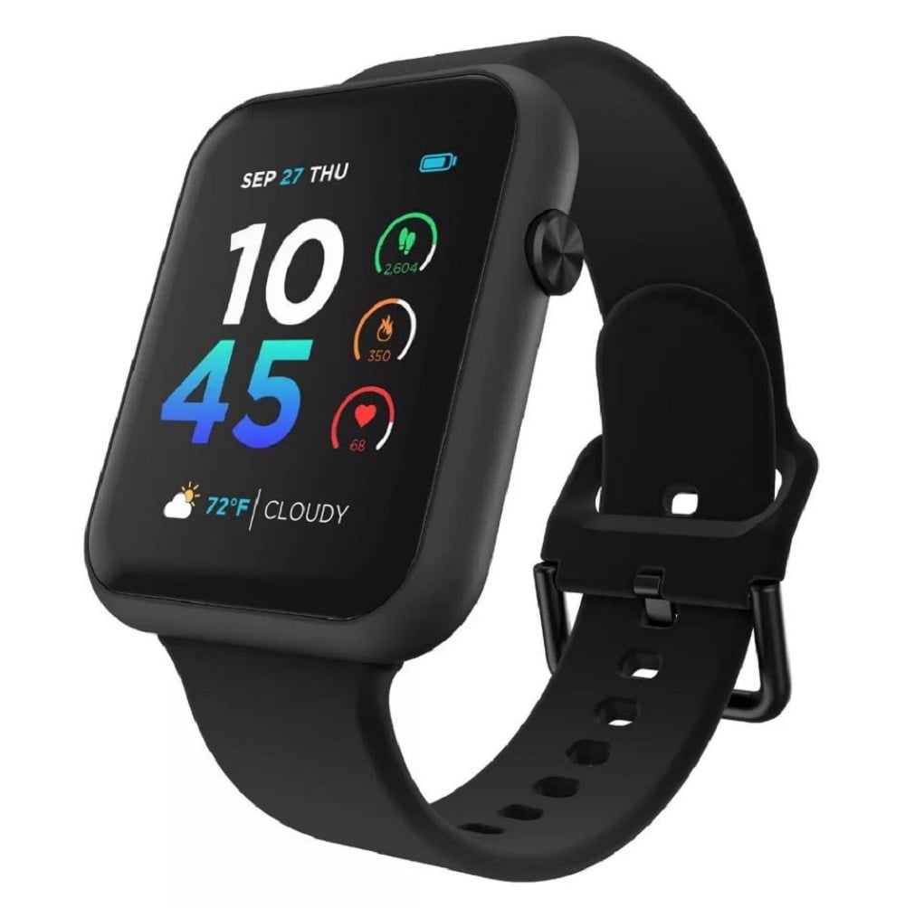 Pre-Owned iTouch Air 4 Smartwatch, 46mm Black Case with Black Silicone Band