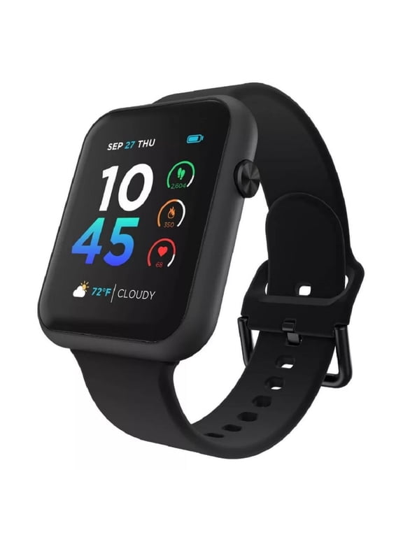 Pre-Owned Box iTouch Air 4 Unisex Black Silicone Strap Smartwatch 46mm TA4L01-G02