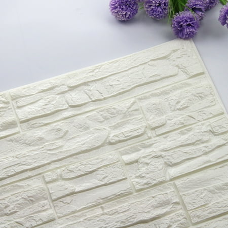 DIY 3D Brick PE Foam Wallpaper Panels Room Decal Stone Decoration (Best Wallpaper Good Morning)