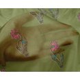 thumbnail image 4 of oneOone Silk Tabby Fabric Leaves & Floral Block Print Sewing Fabric BTY 42 Inch Wide, 4 of 4