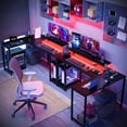 thumbnail image 2 of L Shaped Gaming Computer Desk, 54 Inch Home Office Desk with Power Outlet & LED Strip, Reversible Modern Simple Study Table, Corner Desk with Storage Bag, 2 of 9