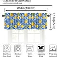 thumbnail image 6 of Italy Blue Tile Lemon Window Valance Curtains, Italian Navy Blue Burlap Watercolor Lemon Summer Fruit Window Valances for Farmhouse Kitchen Living Dinning Room Café Décor 54x18inch, 6 of 6