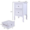 thumbnail image 5 of Kepooman 2pcs Two-Tier Nightstand, Bedside Table with Drawers for Bedroom, White, 5 of 12