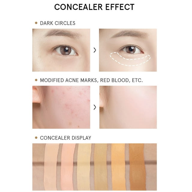 Silky Smooth Concealer Spots Dark Circle smooth concealer Acne Covering Liquid Foundation Waterproof Cosmetics