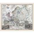thumbnail image 2 of Stieler 17x15 White Modern Wood Framed Museum Art Print Titled - Europe - Stieler 1885, 2 of 4