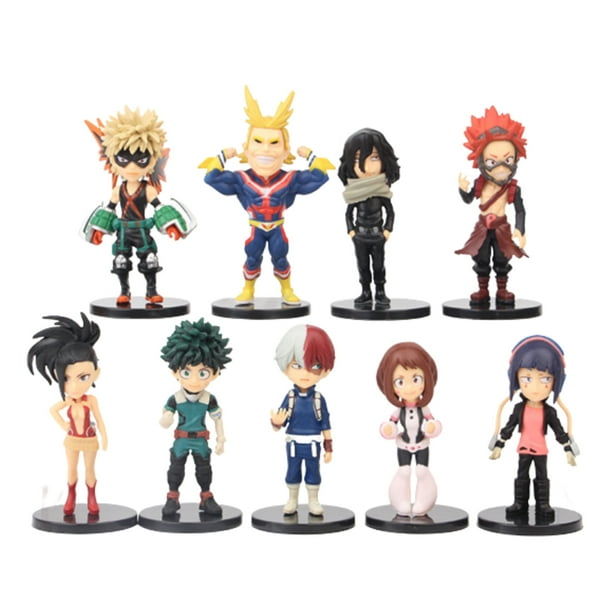 Figura de anime de la colección My Heros Academias, 9 unidades, 8 cm