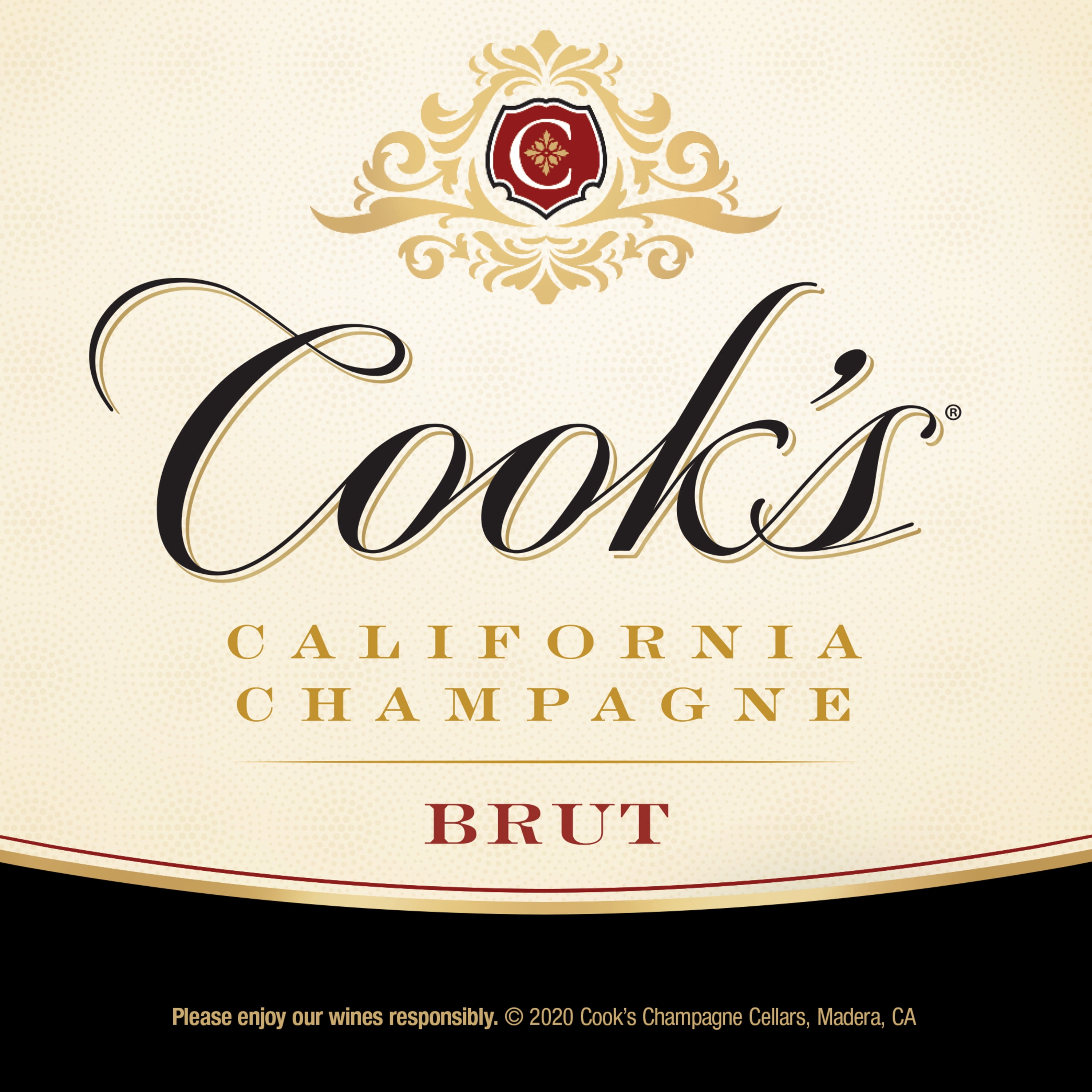 Cook's California Champagne Brut White Sparkling Wine, 1.5 L