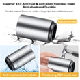 thumbnail image 5 of Premium Beer Bottle Opener (Silver), 1 PC Stainless Steel Automatic Push Down No Damage Quick to Open Small Portable Bottle Cap Openers for Home Bars Picnic Camping Hiking, 5 of 7