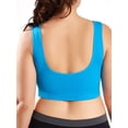 thumbnail image 3 of GORHGORH Women's Plus Size S-6XL Underwear Solid Color Quick-drying Seamless High Stretch Running Fitness Support Sports Bra, 3 of 3
