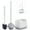 Gray, variant on SAIDESI Toilet Silicone Plunger and Brush Combo Set with Caddy Holder Storage,New design, White