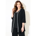 thumbnail image 3 of Catherines Women's Plus Size Beaded 3-Piece Cardigan Pant Suit, 3 of 6