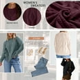 thumbnail image 3 of SUNBS Oversized Sweaters for Women Cable Knit Crewneck Pullover Casual Long Sleeve Top Fall Womens Clothes, 3 of 7
