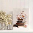 thumbnail image 2 of UXIEQU Vintage Books And Flowers Canvas Wall Art Print 15.75x11.81 Inches, 2 of 8