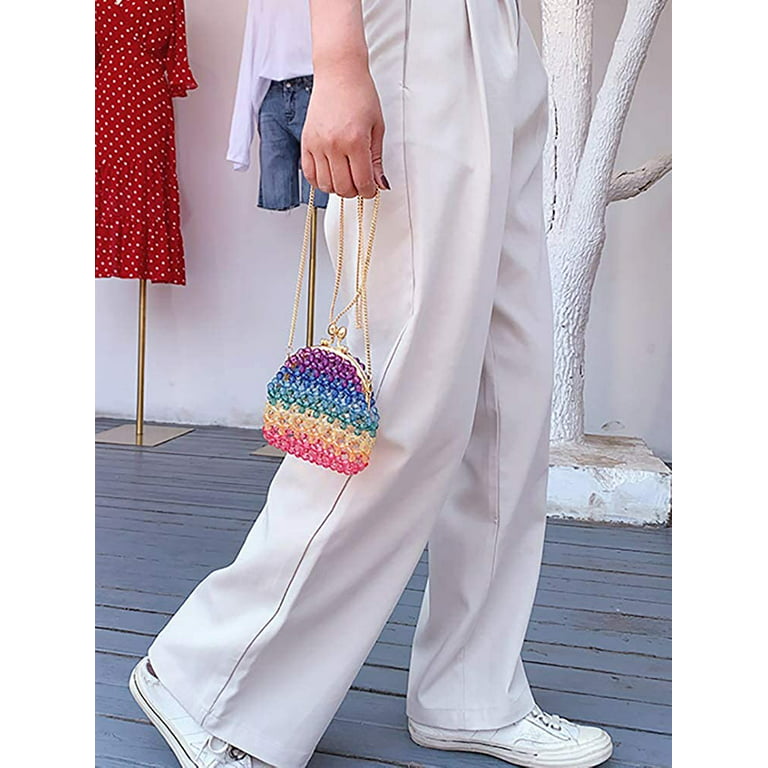 Women's Rainbow Striped Crossbody Bag
