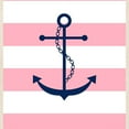 thumbnail image 2 of CafePress - Blue Anchor On Pink Stripes Tote Bag - Unisex Canvas Tote Bag, Beige, 1-Piece, 2 of 7