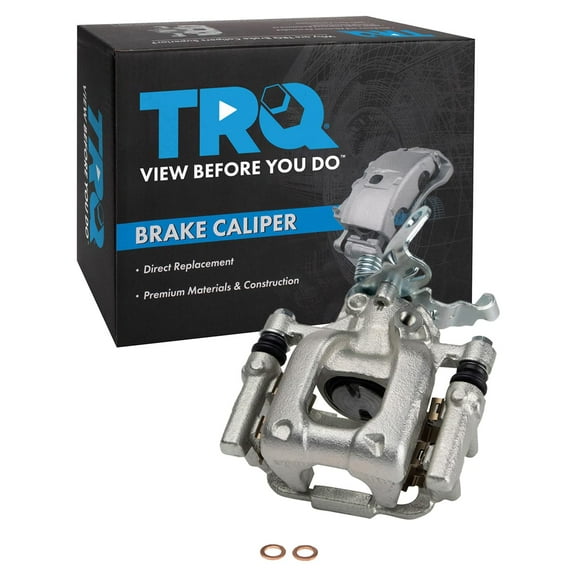 TRQ Rear Left Brake Caliper w/Bracket Drivers Side Compatible with 2010-2013 Audi A3 A3 Quattro 2012-2013 Volkswagen Beetle 2011-2016 Eos 2010-2014 Golf GTI Jetta 2012-2015 Passat