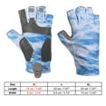 thumbnail image 3 of Uxcell Fishing Gloves Breathable Fingerless Fishing Sun Protection Gloves for Men and Women, Light Blue (M Size), 3 of 6