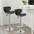 thumbnail image 7 of PurelyGoods  Bar Stools Set of 2, Counter Height Adjustable Bar Stools with Back Bar Stool PU Leather Swivel Bar Stool Kitchen Counter Bar Stools Dining Chairs, 7 of 7