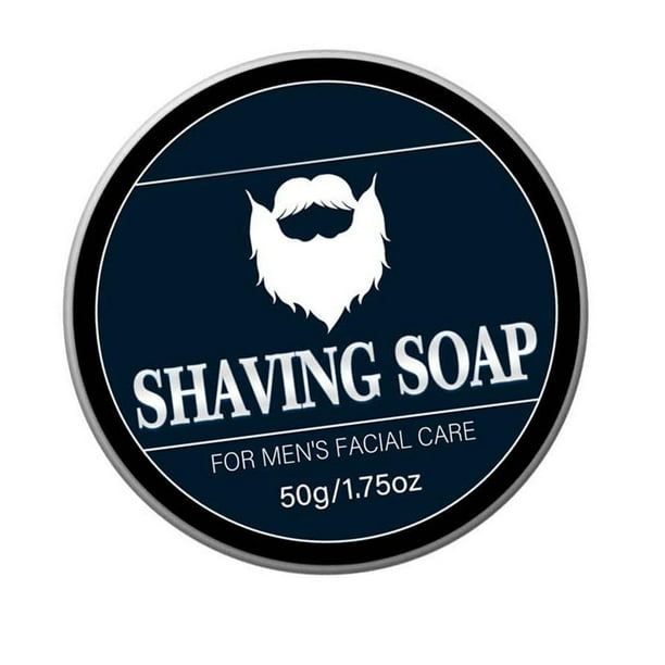 Jabón de afeitar, 50G 1.75oz Crema de afeitar con espuma suave para afeitado en húmedo para el salón Yinane Jabón de afeitar