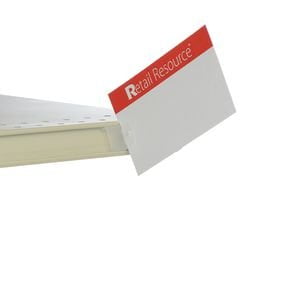 C-Channel Shelf Sign Clips Plastic Clear Bag of 50, Clasps fit standard shelving units for busy retailers. By Retail Resource Ship from