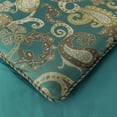 thumbnail image 5 of Chezmoi Collection Adelle 7-Piece Teal Paisley Jacquard Comforter Set, California King, 5 of 6