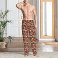 thumbnail image 6 of Lsque Red Houses Print Men's Pajama Pants, Lounge Pant - Comfortable Home Wear,Elastic Waistband, Stylish Design-Large, 6 of 9