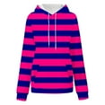 thumbnail image 5 of FAIWAD Womens Striped Drawstring Hoodies Casual Long Sleeve Color Block Pullover Tops Drop Shoulder Loose Sweatshirts, 5 of 5
