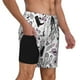 thumbnail image 2 of Balery Cowboy Bañador para hombre, shorts de playa de secado rápido con entrepierna y forro de compresión-Large, 2 of 6
