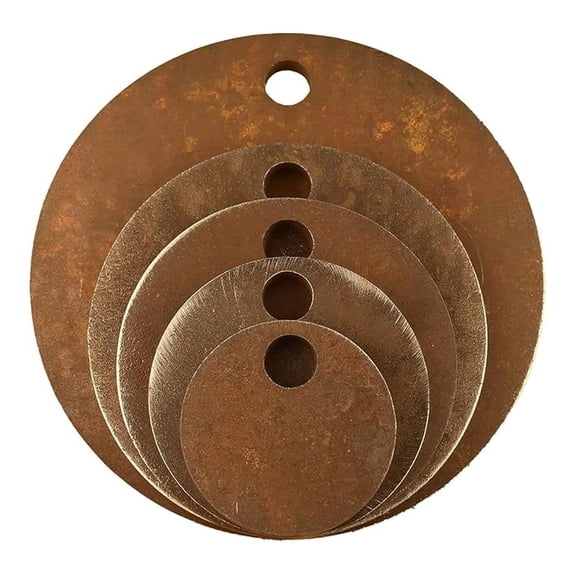 AR500 Steel Circle Shooting Targets 5-Pack (3", 4", 5", 6", 8") - 1/2" Thick, Rifle-Rated by