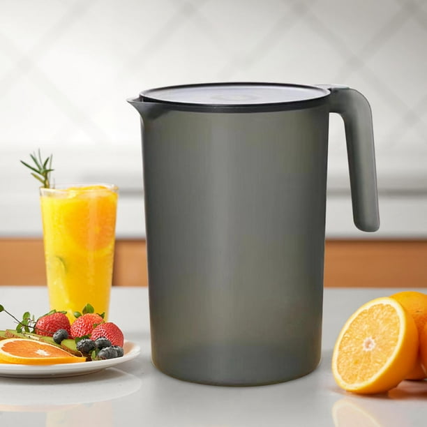 Jarra de Agua Plástica de 2L con Gran Capacidad, Diseño Resistente al Calor, Boca Ancha para Fácil Limpieza, Ideal para Preparar Té, Bebidas de Frutas Infusionadas y Fiestas