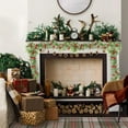 thumbnail image 4 of Christmas Garlans Artificial Eucalyptus Garland with Red Berries Pine Cones Faux Greenery Hanging Garlands Christmas Vine Table for Holiday Stairs Wall Fireplace Mantel Indoor Outdoor Decor (A), 4 of 8