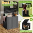 thumbnail image 4 of fazzn 30 Gallon Resin Deck Box Waterproof Outdoor Storage Box for Patio Furniture Pool Accessories Indoor Storage for Cushion Garden Tools (Black), 4 of 7