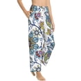 thumbnail image 2 of Sigee Flowers and Butterflies Print Women's Soft Pajama Pants - Breathable and Comfortable Lounge Sleep Bottoms with Elastic Waistband and Pockets-Large, 2 of 9
