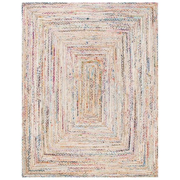 SAFAVIEH Cape Cod Miah Braided Area Rug, Beige/Multi, 10' x 14'