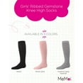 thumbnail image 2 of MeMoi  Ribbed Gemstone Knee High Socks - Girls - Female, 8, Medium Gray Heather, 2 of 8