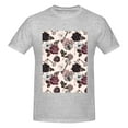 thumbnail image 4 of Bingfone Retro Red Black Roses Men'S Loose Fit Short-Sleeve Pocket T-Shirt, 4 of 7
