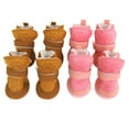 thumbnail image 4 of 4Pcs Pet Dog Shoes Non-slip Chihuahua Soft Sole Winter Warm Adjustable Boots,Pink, 4 of 7