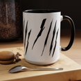 thumbnail image 5 of Effete Feline Claw Marks Scratch Accent Coffee Mug (11, 15oz), 5 of 6