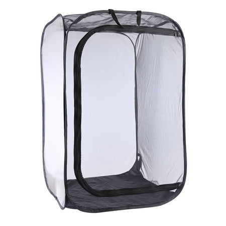 Butterfly and Insect Habitat Cage Mesh Terrarium Pop-up - Black L