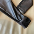 thumbnail image 4 of iiniim Toddlers Baby Girls PU Leather Leggings Tights Thick Fleece Lined Stretch Pants, 4 of 7