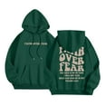 thumbnail image 2 of Womens Spring Hoodies Faith Over Fear Print Long Sleeve Crewneck 2026 Sweatshirts Casual Oversized Fashion Tops, 2 of 9