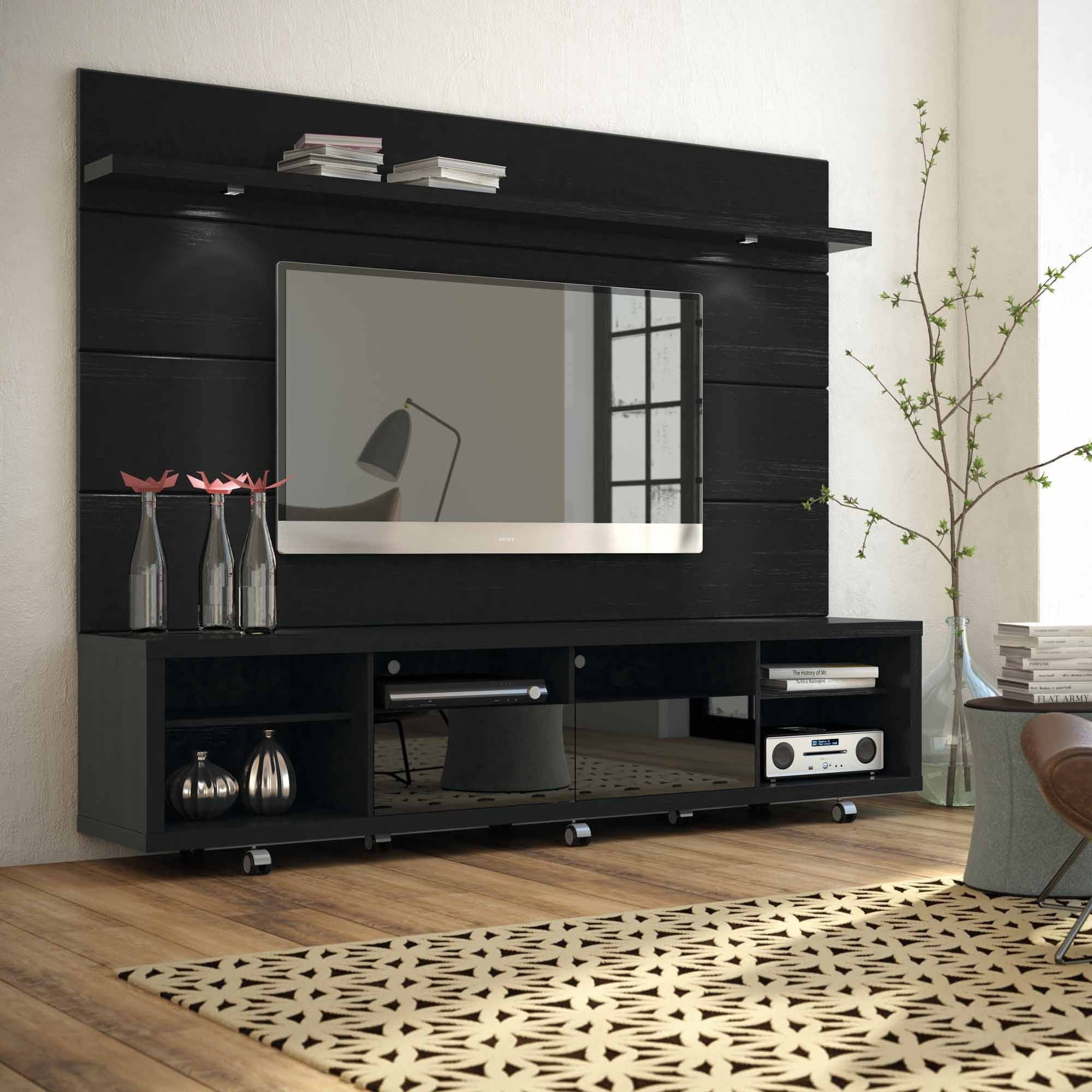 Manhattan Comfort Cabrini Tv Stand And Floating Wall Panel With Manhattan Comfort Cabrini Tv Stand And Floating Wall Panel With Led Lights 2 For Tvs Up To 70 Multiple Colors