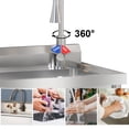 thumbnail image 4 of EcoSummer Stainless Steel Utility Sink, Free-Standing Single Bowl Sink with Pull-Out Faucet, Hot & Cold Water Supply for Kitchen, Laundry, Garage, 4 of 7