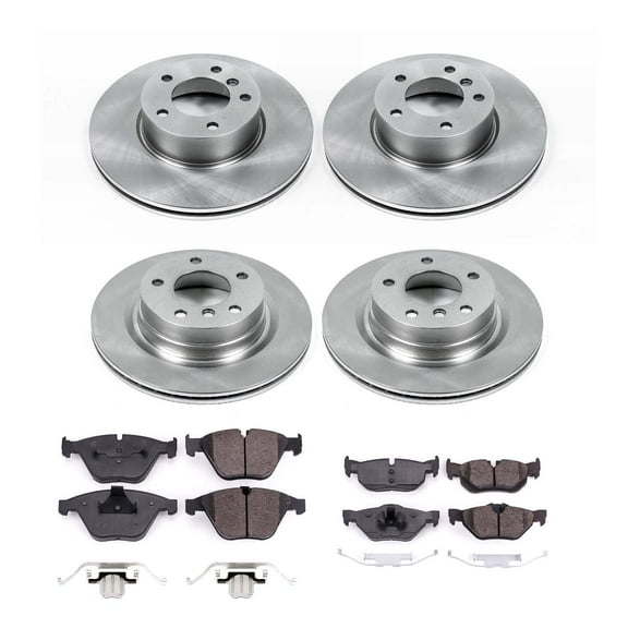 Ultimate Brakes Front and Rear Ceramic Brake Pad and Rotor Kit with Hardware WM81293